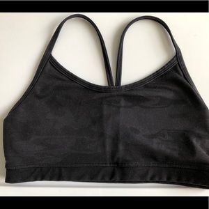 Black lululemon y sports bra